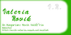 valeria movik business card